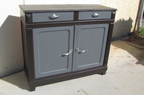 Slate Gray and Black Pepper Chalk Style Paint Buffet