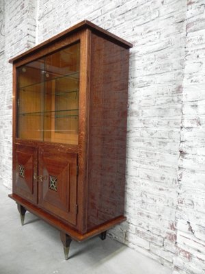 Brutalistischer Vintage Schrank Mit 2 Schiebeturen Aus Glas