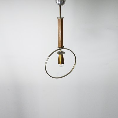 Itaian Brass Rosewood Ceiling Lamp 1930s For Sale At Pamono