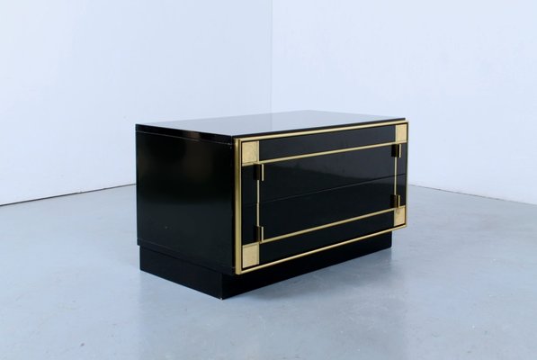 Black Lacquer And Brass Drawer Cabinet By Pierre Cardin 1970s For Sale At Pamono black lacquer and brass drawer cabinet by pierre cardin 1970s
