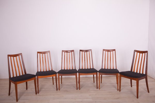 Fabric And Teak Dining Chairs By Leslie Dandy For G Plan 1960s Teak Dining Chairs By Leslie Dandy