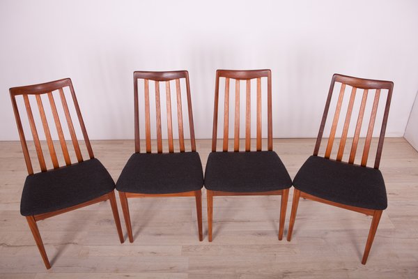 Vintage Teak Fabric Dining Chairs By, Retro Fabric Dining Chairs