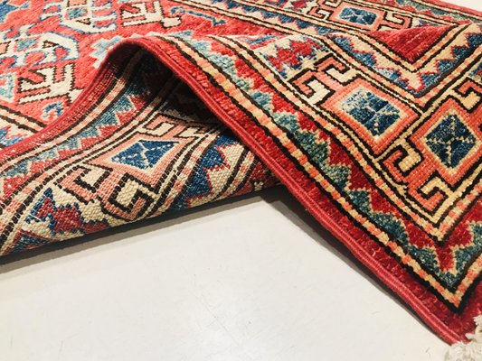 Kazak Hand-Knotted Wool Carpets, 1970s