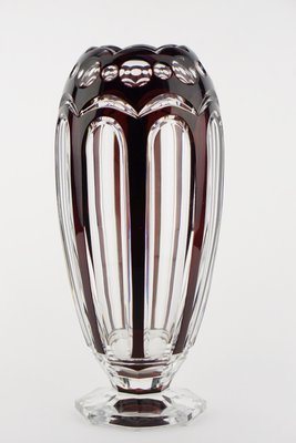 Adp 9 Prune Glass Vase From Val Saint Lambert 1920s For Sale At