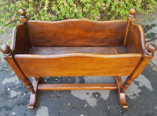 antique wood crib