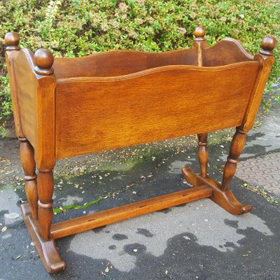 antique wood crib