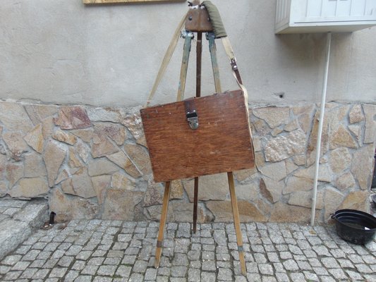 Antique Painting Easel with Suitcase Set
