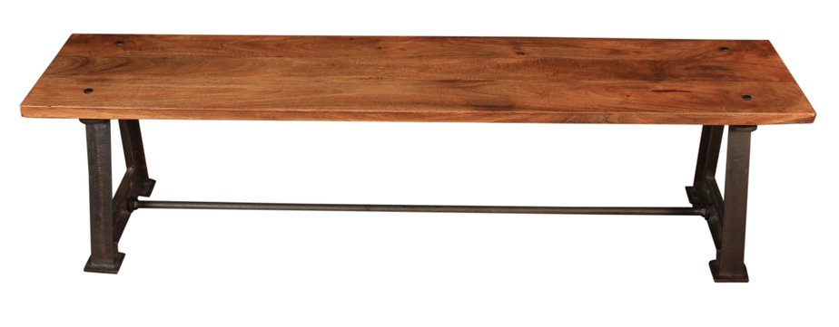Industrial Cast Iron Walnut Benches 1920s Set Of 2 For Sale At