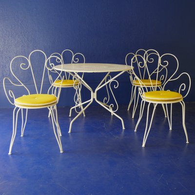 Mid Century Garden Table 4 Chairs Set For Sale At Pamono