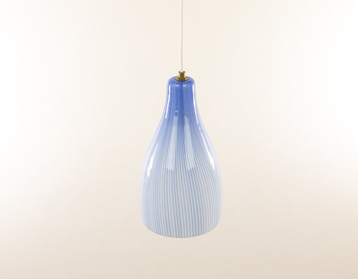 Vintage Striped Murano Gl Pendant Lamp From Venini 1960s