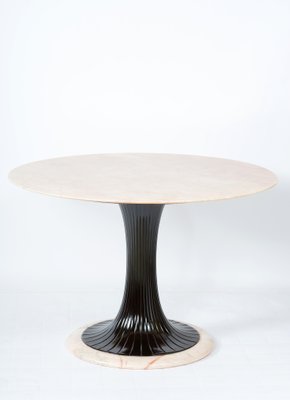 Table De Salle A Manger Ronde Mid Century En Marbre Par Vittorio