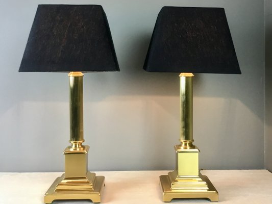 Vintage Column Table Lamps From Herda, 1970s Table Lamps