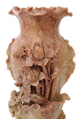 Large Antique Chinese Soapstone Vase On Stand For Sale At Pamono