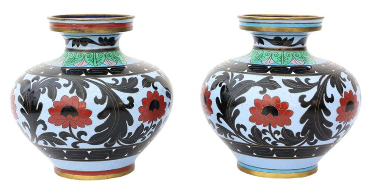 Large Antique Chinese Vases Set Of 2 For Sale At Pamono