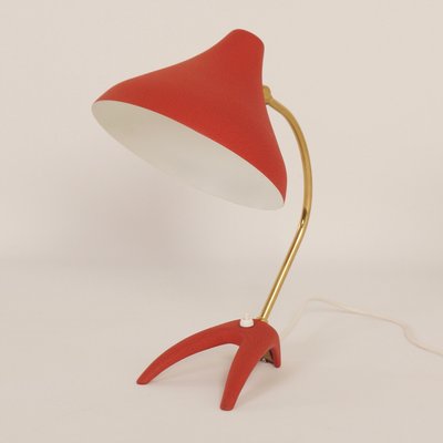 Red Desk Lamp By Ewa Värnamo Sweden 1950s