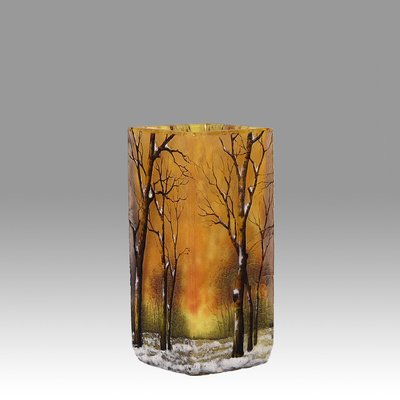 Antique Paysage D Hiver Vase From Daum Nancy For Sale At Pamono
