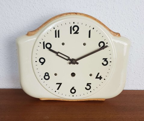 Art Deco Ceramic Kitchen Wall Clock From Foreign 1930s For Art Deco Ceramic Kitchen Wall Clock