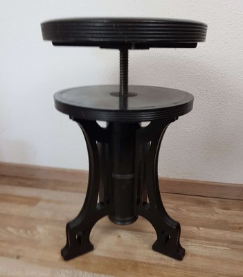 Antique Black Ebonized Art Nouveau Piano Stool For Sale At Pamono