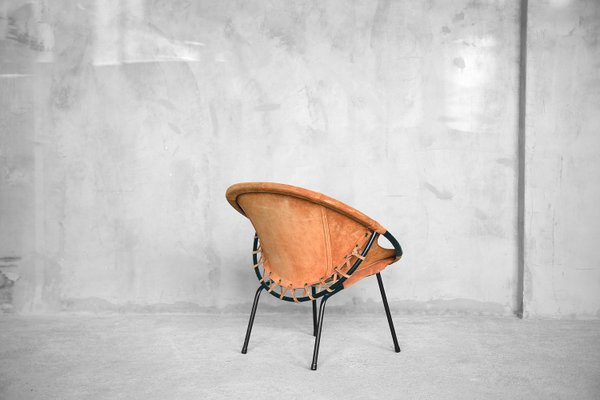 Mid Century Circle Balloon Chair by Lusch Erzeugnis for Lusch Co 1960s