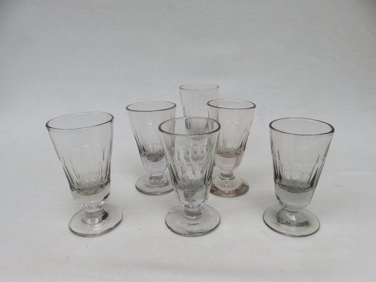 Antique French Wine Glasses, Set of 6 for sale at Pamono