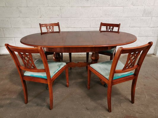 Mahogany Dining Table Chairs Set From Selfridges 1980s Of 5 Mahogany Dining Table Chairs Set From Selfridges 1980s Of 5