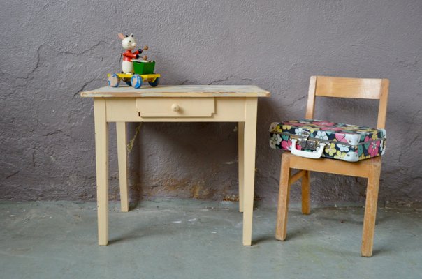 vintage childrens desk and chair