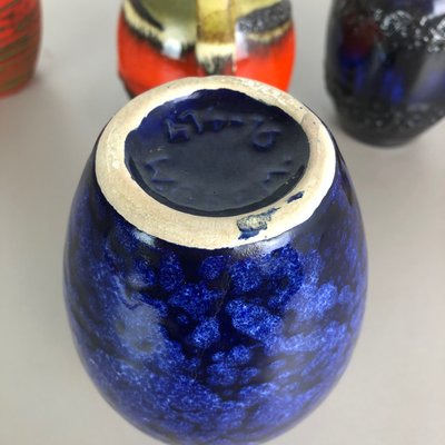 Vintage German Pottery Fat Lava 414-16 Vases from Scheurich, 1970s