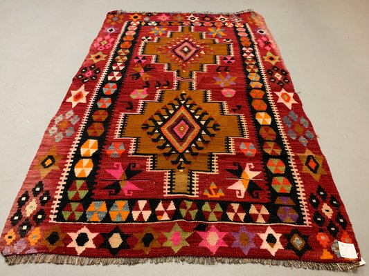 Türkischer Vintage Kelim Teppich, 1960er