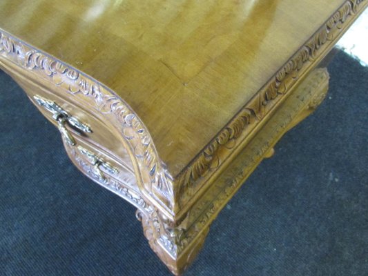 Large Queen Anne Style Burr Walnut Bedroom Set 1920s