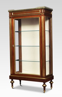 Antique French Walnut Vitrine Cabinet For Sale At Pamono