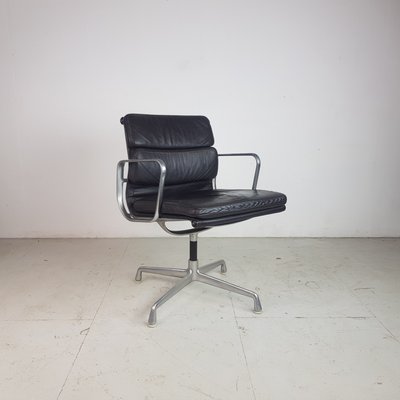 Dark Brown Leather Desk Chair By Charles Eames For Herman Miller