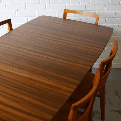 Hopewell Extendable Walnut And Beech Dining Table Chairs Set By Gimson Slater From Vesper Furniture 1950s Set Of 7 For Sale At Pamono
