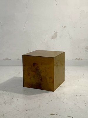 Vintage French Golden Cube Coffee Table From Maison Jansen 1970s Vintage French Golden Cube Coffee Table From Maison Jansen 1970s