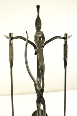 Mid Century Wrought Iron Fireplace Set For Sale At Pamono