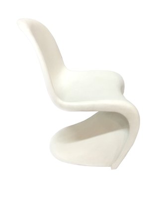 White Plastic Dining Chairs By Verner Panton For Vitra 2001 Set White Plastic Dining Chairs By Verner