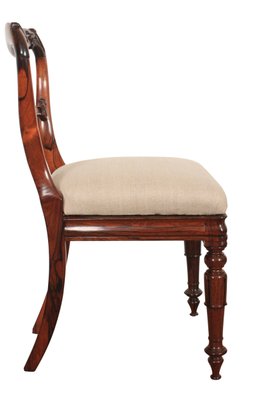 Antique Rosewood Kidney Shaped Dining Chair