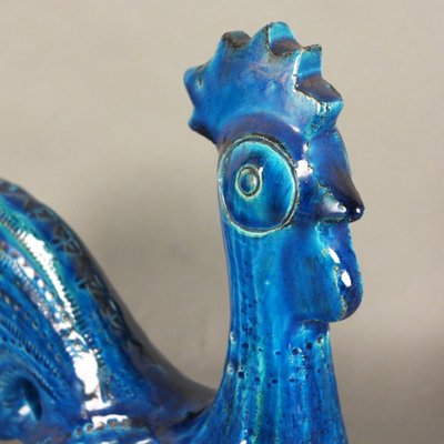 Ceramic Rooster Sculpture by Aldo Londi for Bitossi, 1950s for