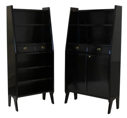 Italian Cherry Wood Cabinets 1950s Set Of 2 For Sale At Pamono