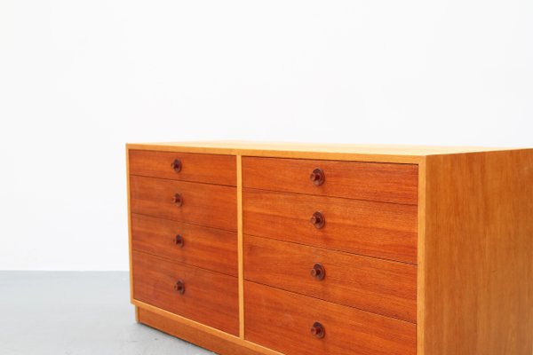 Vintage Modernist Oak Teak Dresser By Borge Mogensen For Ry