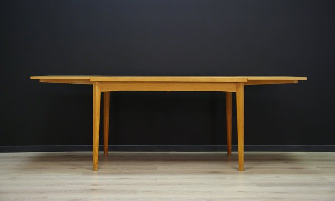 Vintage Danish Ash Veneer Dining Table 1960s