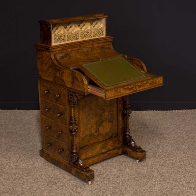 Antique Victorian Burr Walnut Davenport Desk For Sale At Pamono