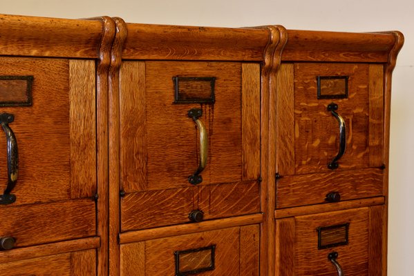 Antique Oak Filing Cabinets From Globe Wernicke Set Of 4 For Sale