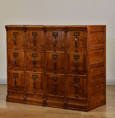 Antique Oak Filing Cabinets From Globe Wernicke Set Of 4 For Sale