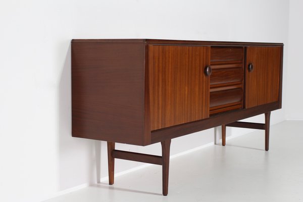 Rosewood Zebrawood Sideboard With Sliding Doors 1960s For Sale