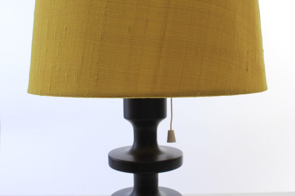 Vintage Scandinavian Wood & Silk Table Orla Table Lamp NaturalBronze (934