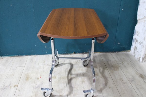 Vintage Dining Table On Casters 1970s