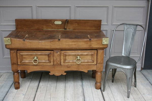 Antique Butcher S Block Table For Sale At Pamono