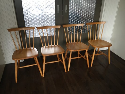 Dining Chairs from Hagafors Stolfabrik AB 1950s Set of 4 for