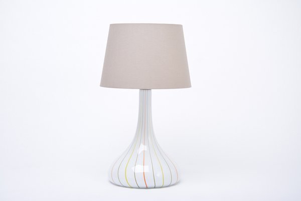Glass Table Lamp By Kylle Svanlund, Fluted Glass Table Lamp Shades