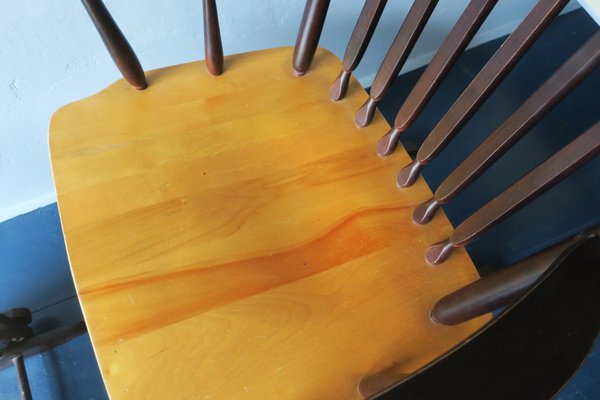 Mid Century Glider Chair Ottoman 1960s For Sale At Pamono